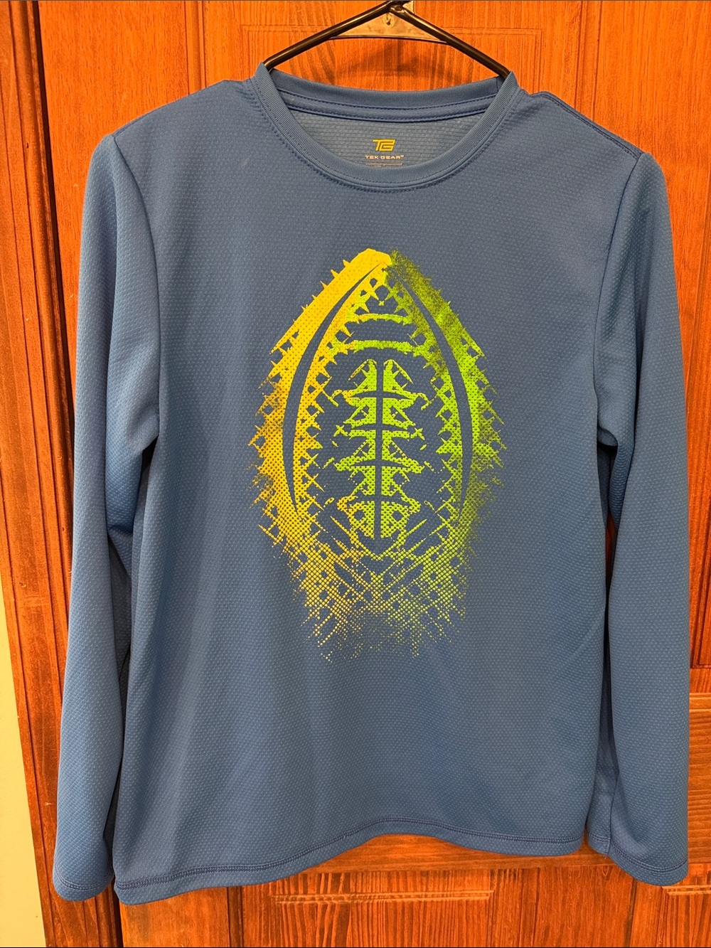 tek gear Blue Performance Shirt with Yellow Logo